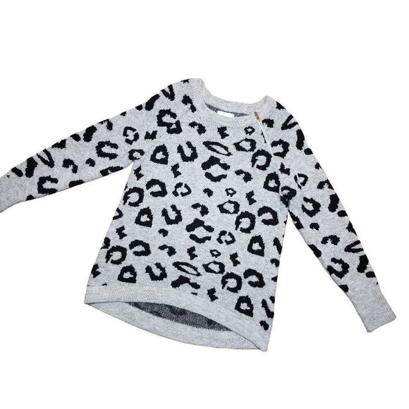 Abercrombie & Fitch Women Sweaters, Round Neck Animal Print High-Low Sweater, M - Picture 1 of 9